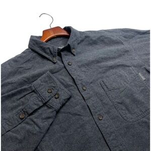 Woolrich‎ Men's Gray Cotton Long Sleeve Flannel Button Up Shirt L